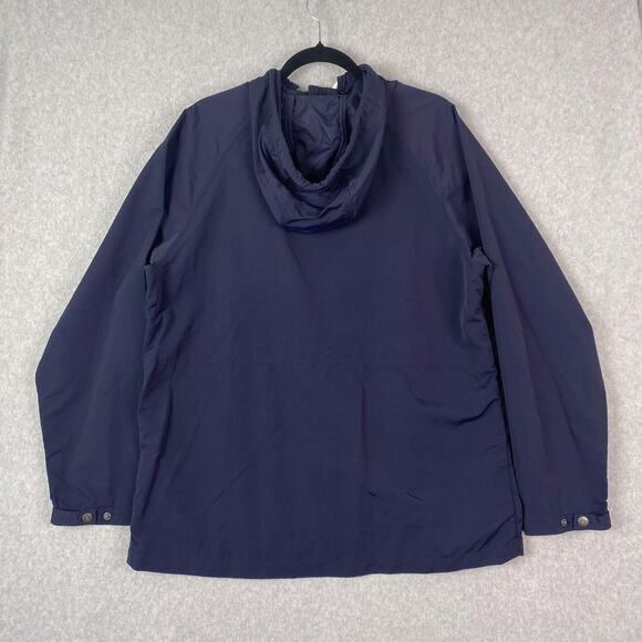 Flint and Tinder Jacket Mens XL Ridge Shell Navy Blue Hooded Zip Snap Button - Picture 7 of 13